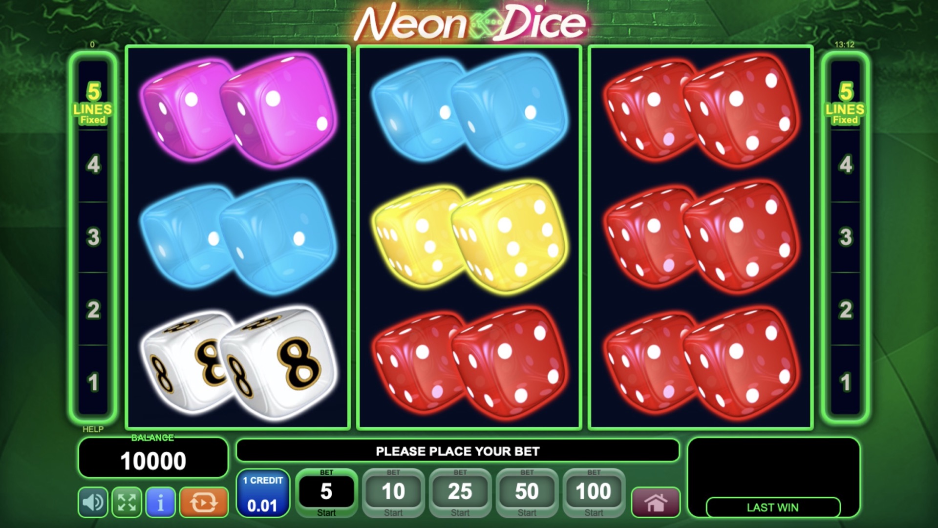 Neon Dice